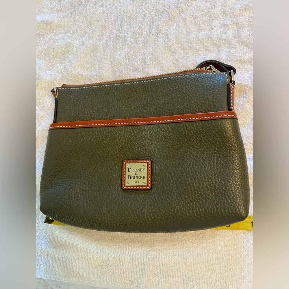 Dooney & Bourke Green and Brown Crossbody Bag